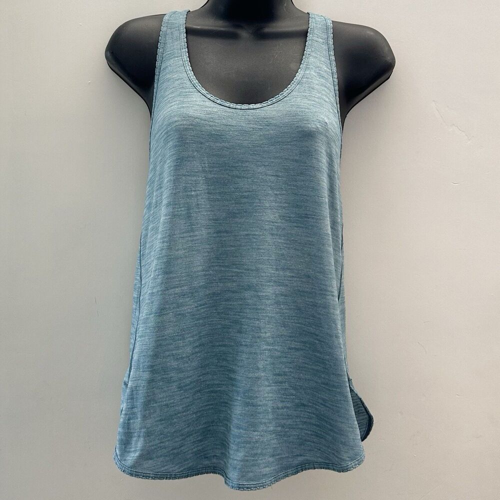 Lululemon Women's 4 105 F Singlet Tank Heathered Desert Teal Racerback Yoga Top